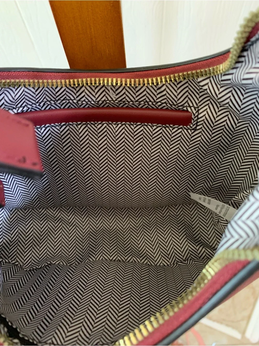 Two-Tone Burgundy and Black Professional Laptop Tote